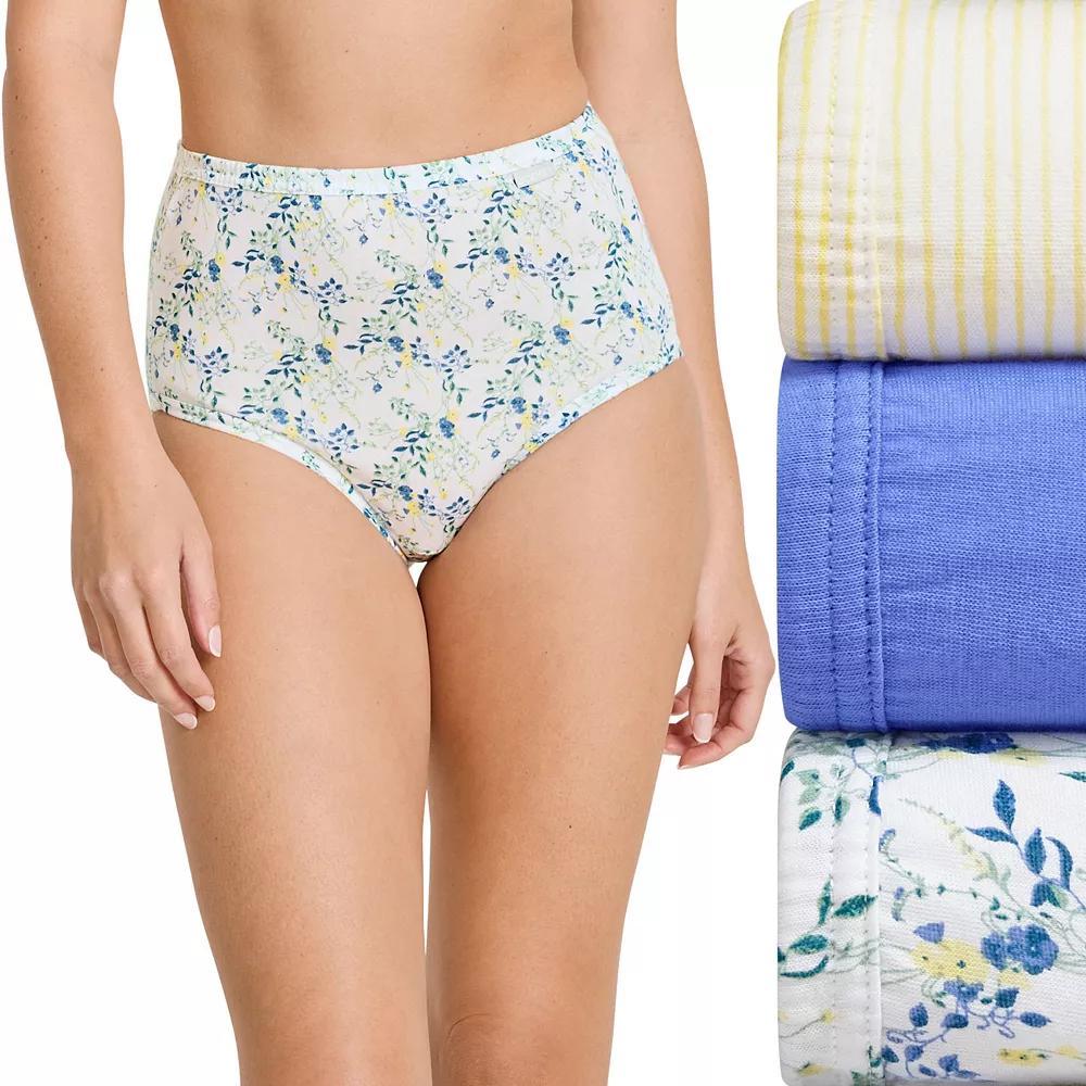 Plus Size Jockey® Elance 3-pk. Briefs Panty Set 1486, Women's, Yllw Strp Product Image