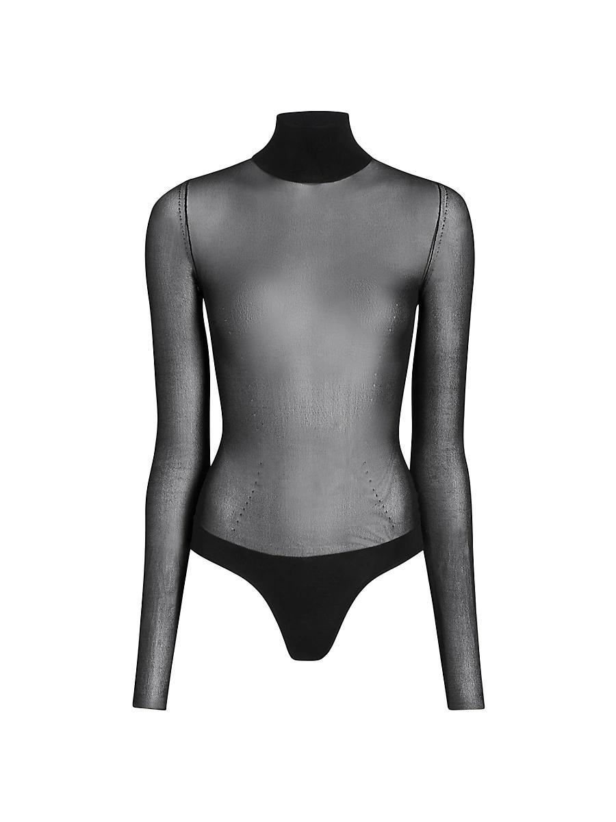 Womens Tallin Sheer Turtleneck Bodysuit Product Image