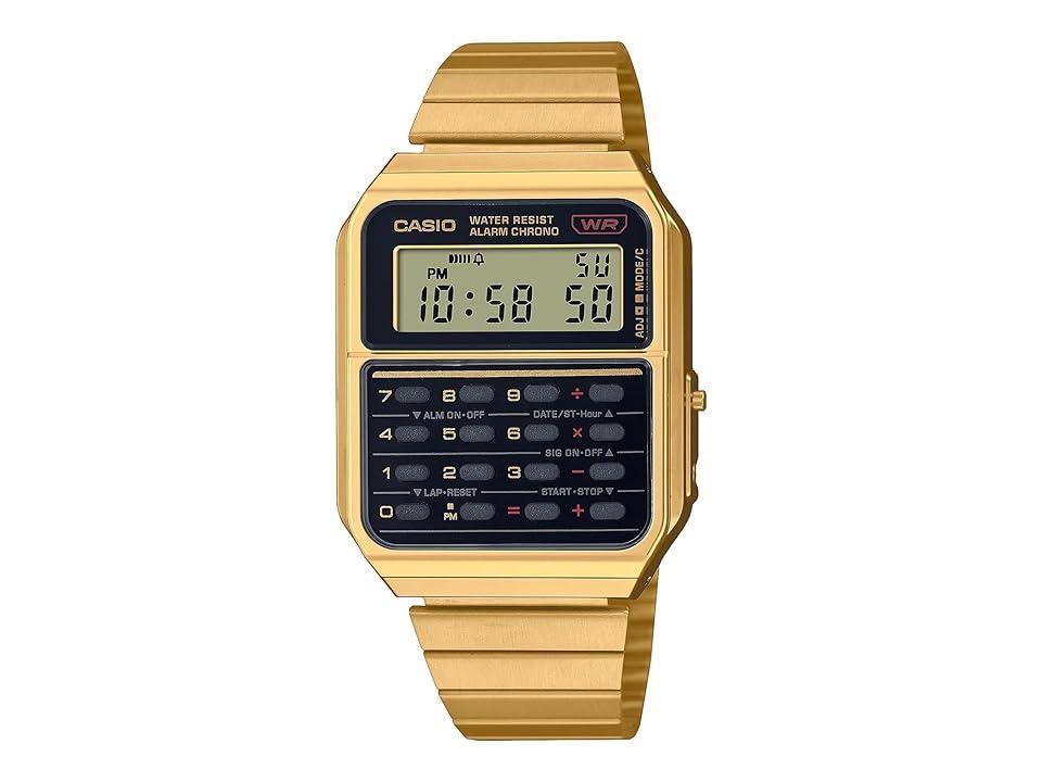 G-Shock Mens Digital Gold Tone Stainless Steel Bracelet Watch Product Image