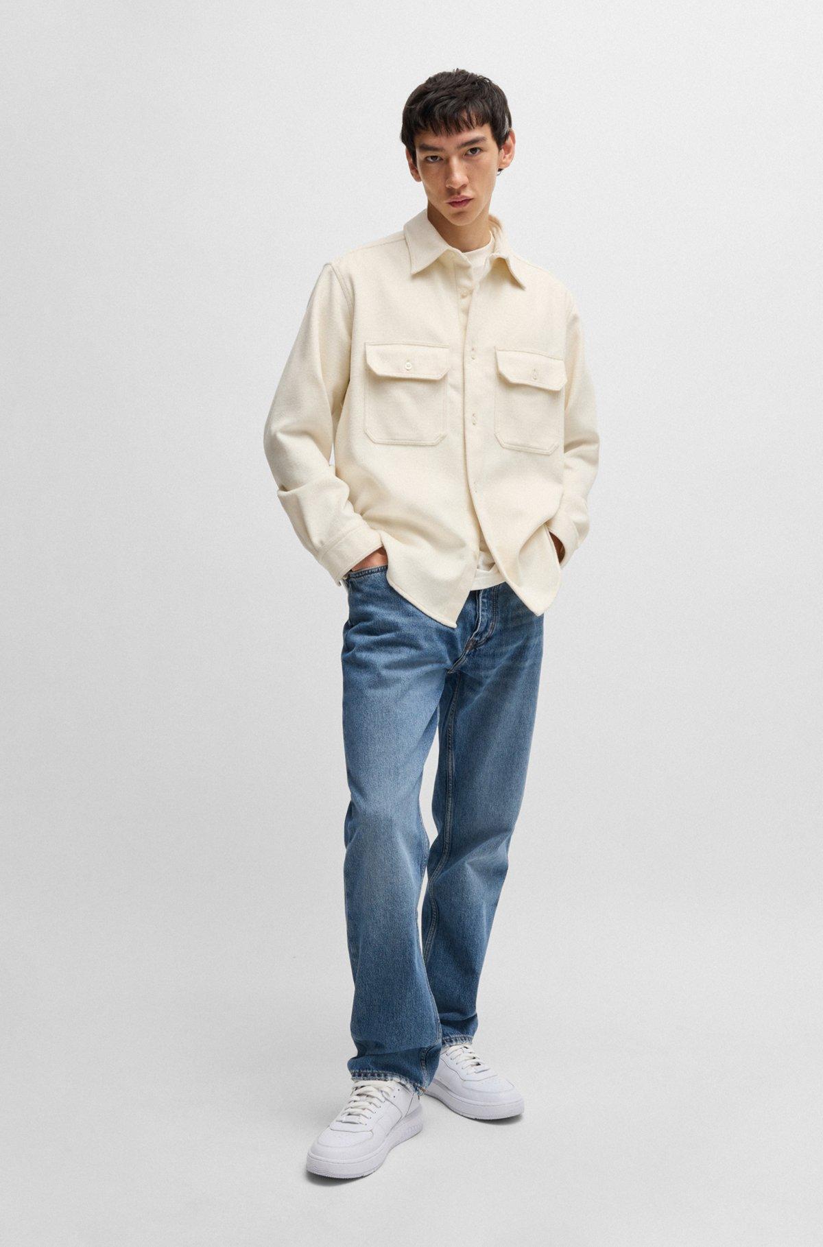 Oversized-fit shirt in brushed flannel Product Image