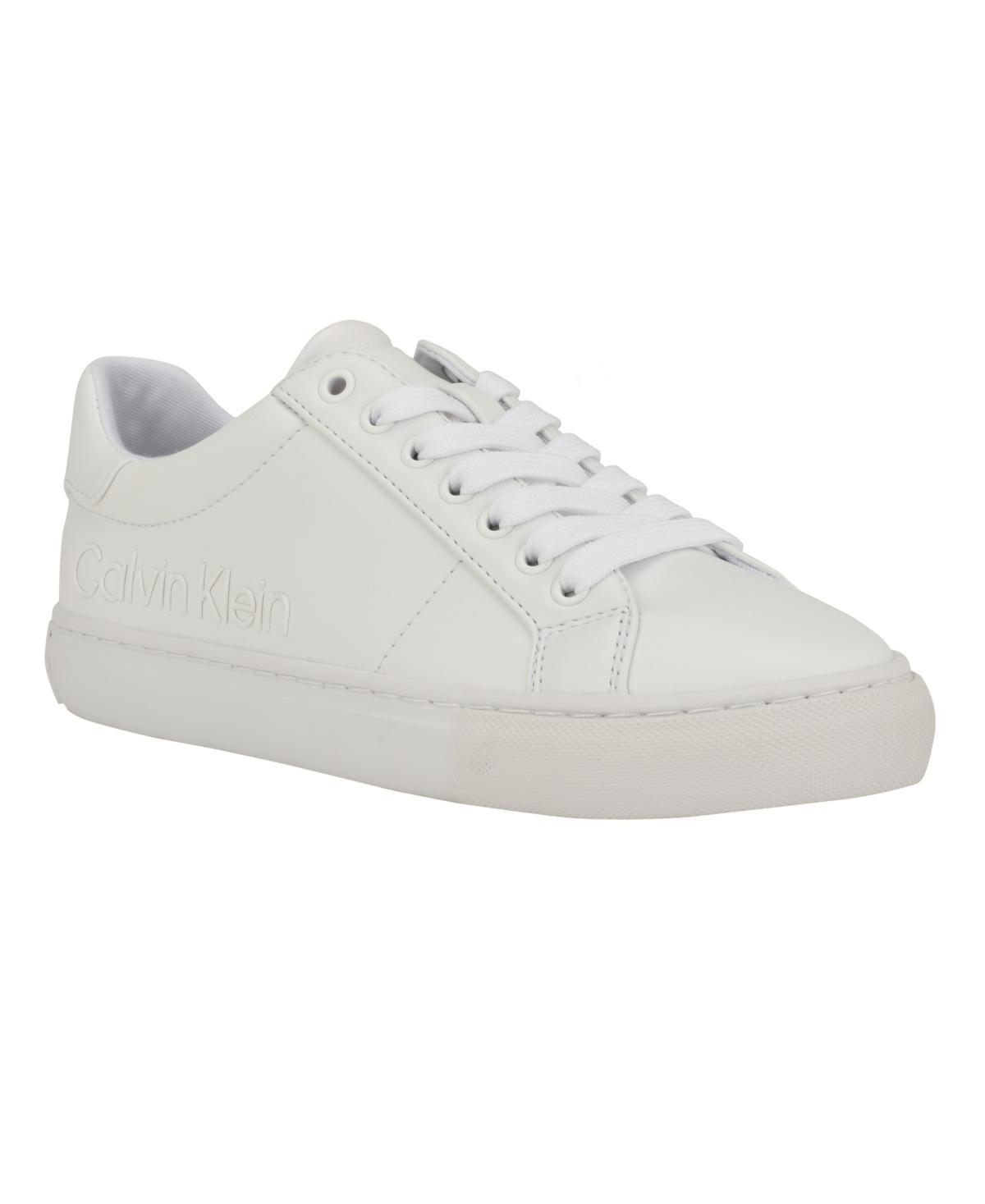 Calvin Klein Womens Camzy Round Toe Lace-Up Casual Sneakers Product Image