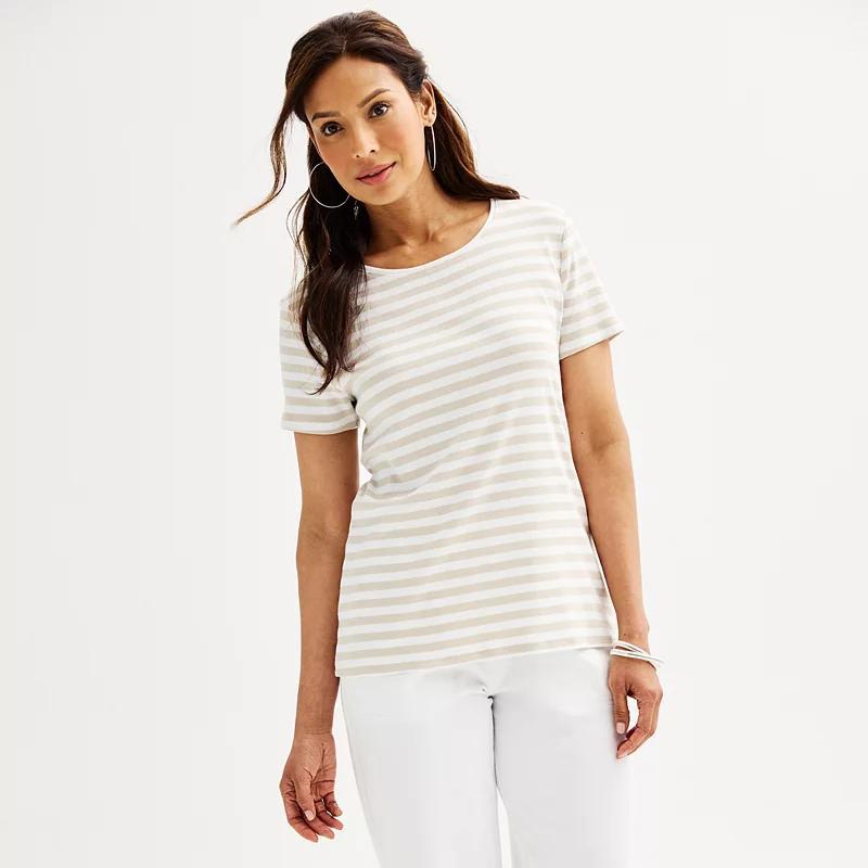 Womens Croft & Barrow Essential Crewneck Tee Product Image