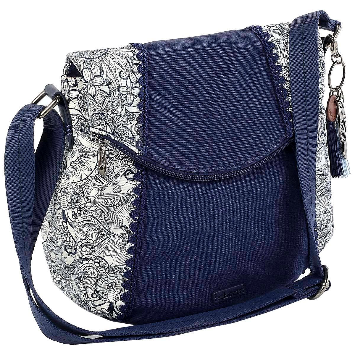 The Sak Artist Circle Foldover Crossbody (Royal Seascape) Cross Body Handbags Product Image