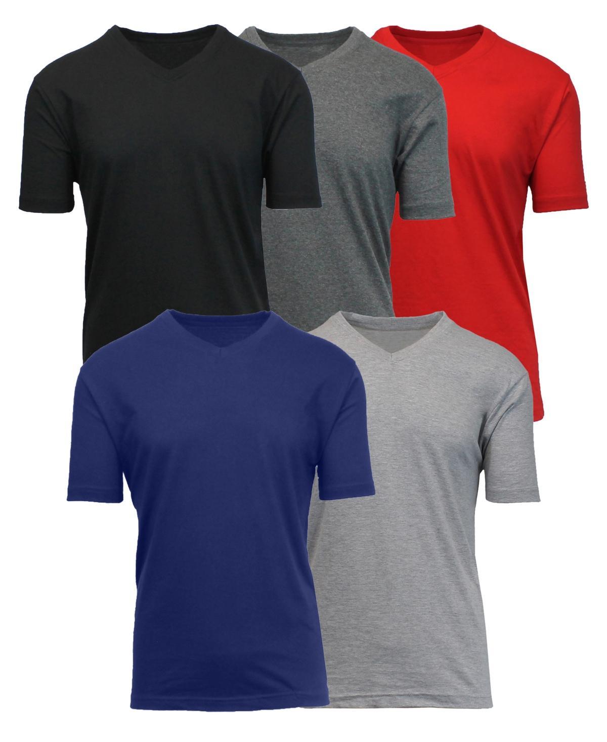 Blue Ice Mens Short Sleeve V-Neck Tee-5 Pack Product Image