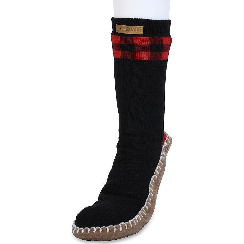 GaaHuu Faux Shearling-Lined Mens Slipper Socks Product Image