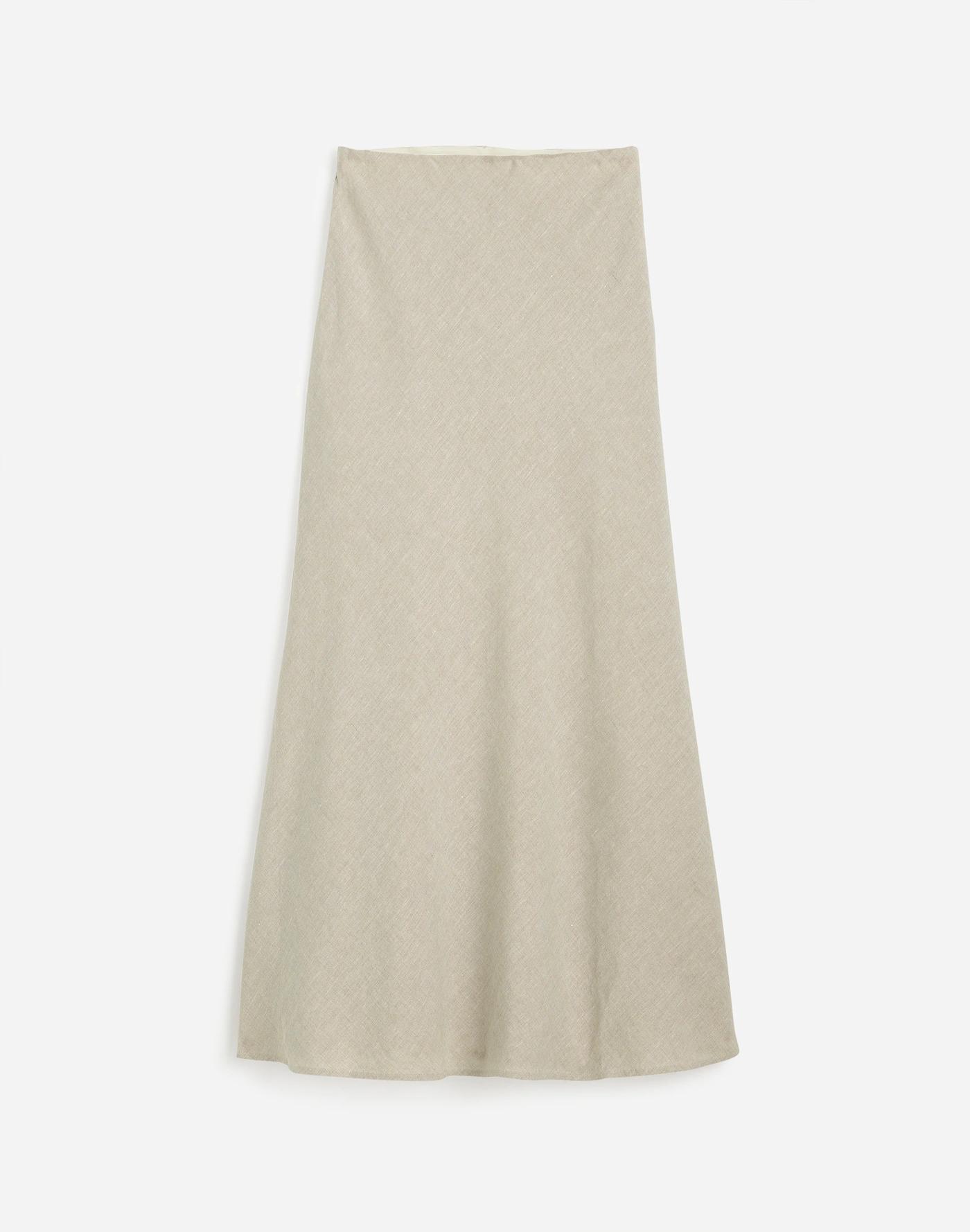 Linen Maxi Slip Skirt Product Image