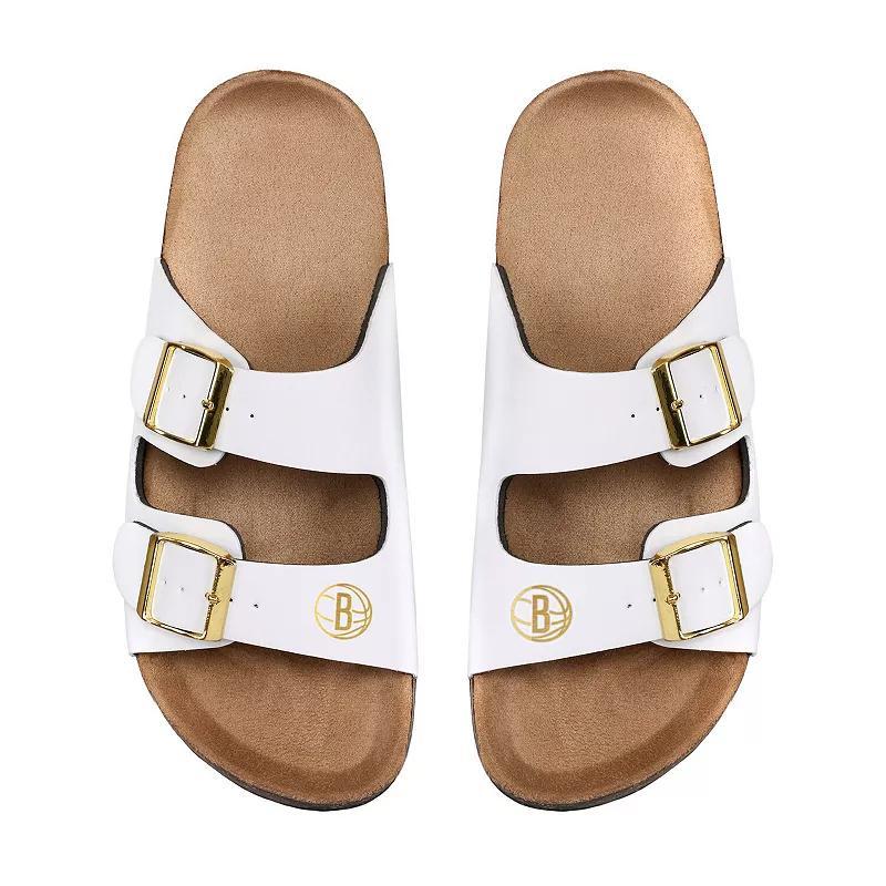 Womens FOCO Los Angeles Dodgers Double-Buckle Sandals Product Image