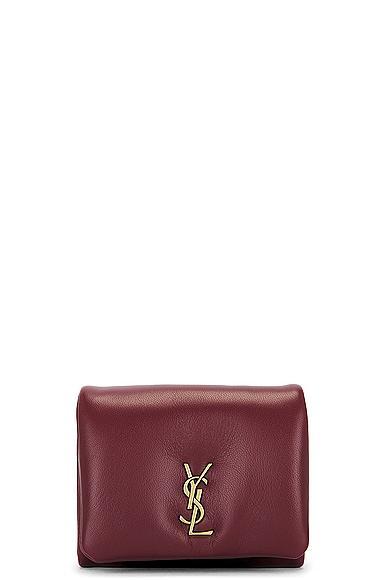 Saint Laurent Calypso Compact Wallet in Brick Product Image