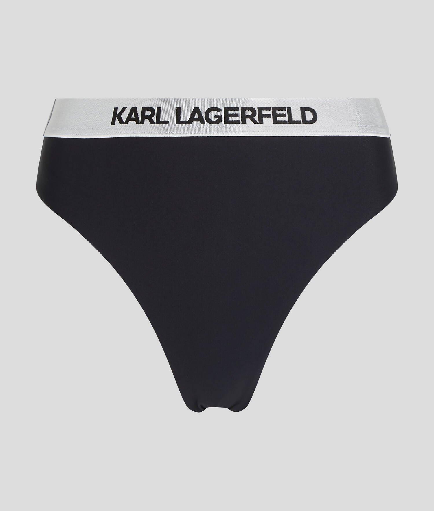 KARL LOGO HIGH-RISE BIKINI BOTTOMS Product Image