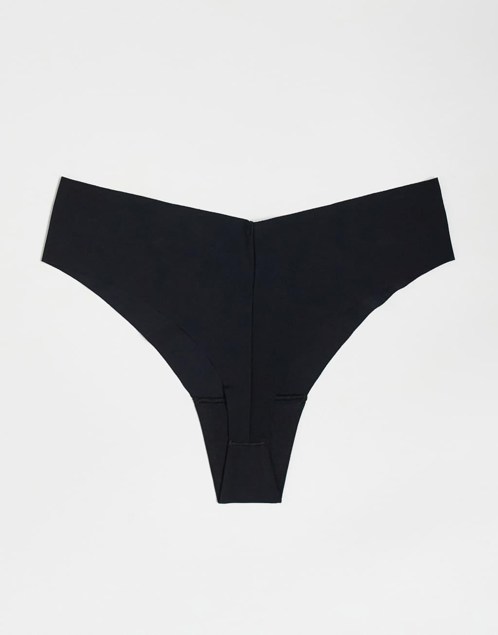 Lindex 3 pack invisible thong in black Product Image