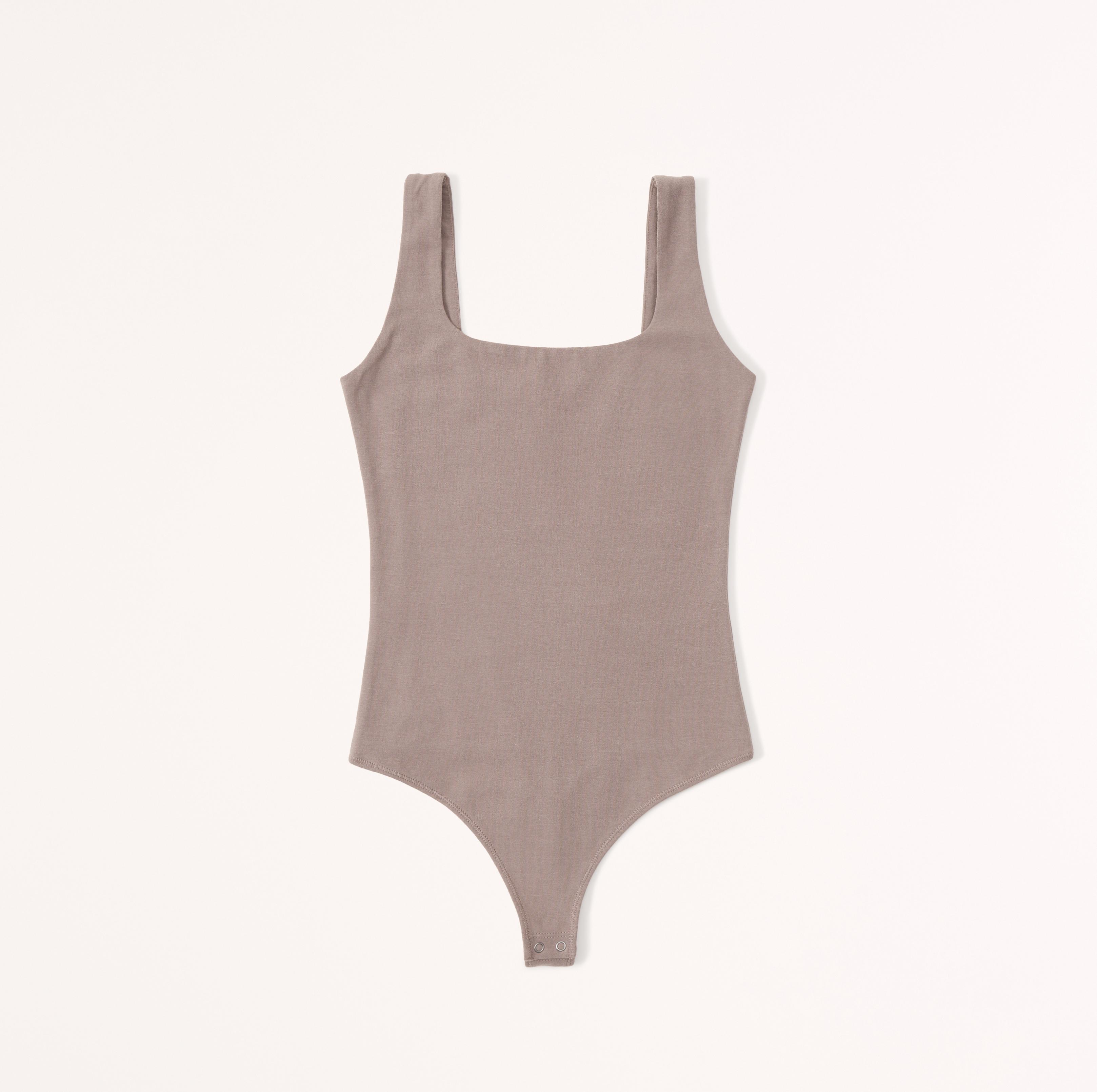 Cotton-Blend Seamless Fabric Tank Bodysuit Product Image