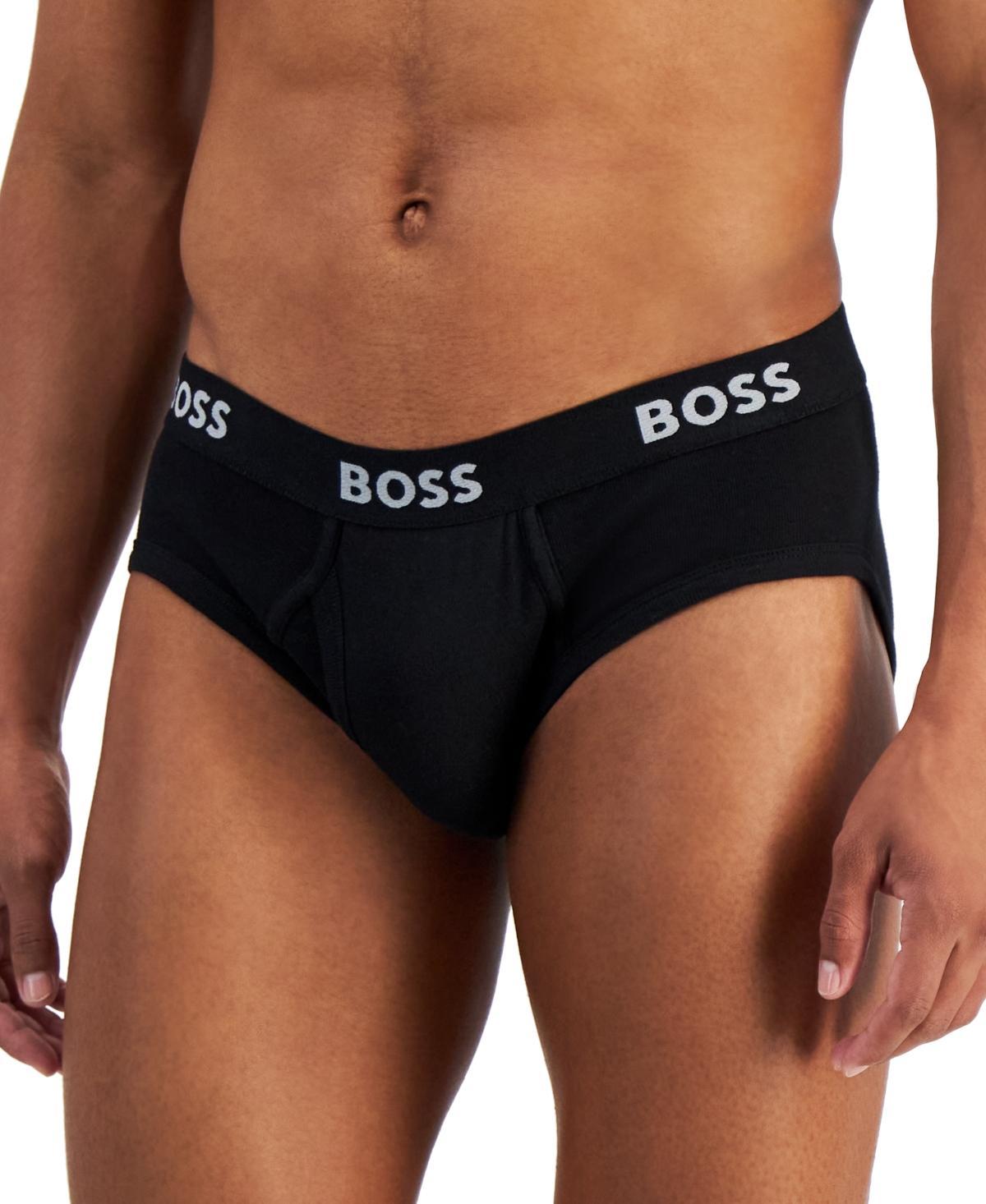 HUGO BOSS 3 Pack Mens Power Briefs Nos In Black 001 Product Image