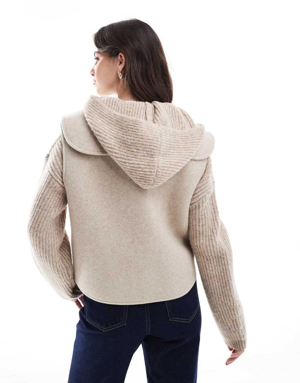 ASOS DESIGN sleeveless peter pan collared button through vest Product Image