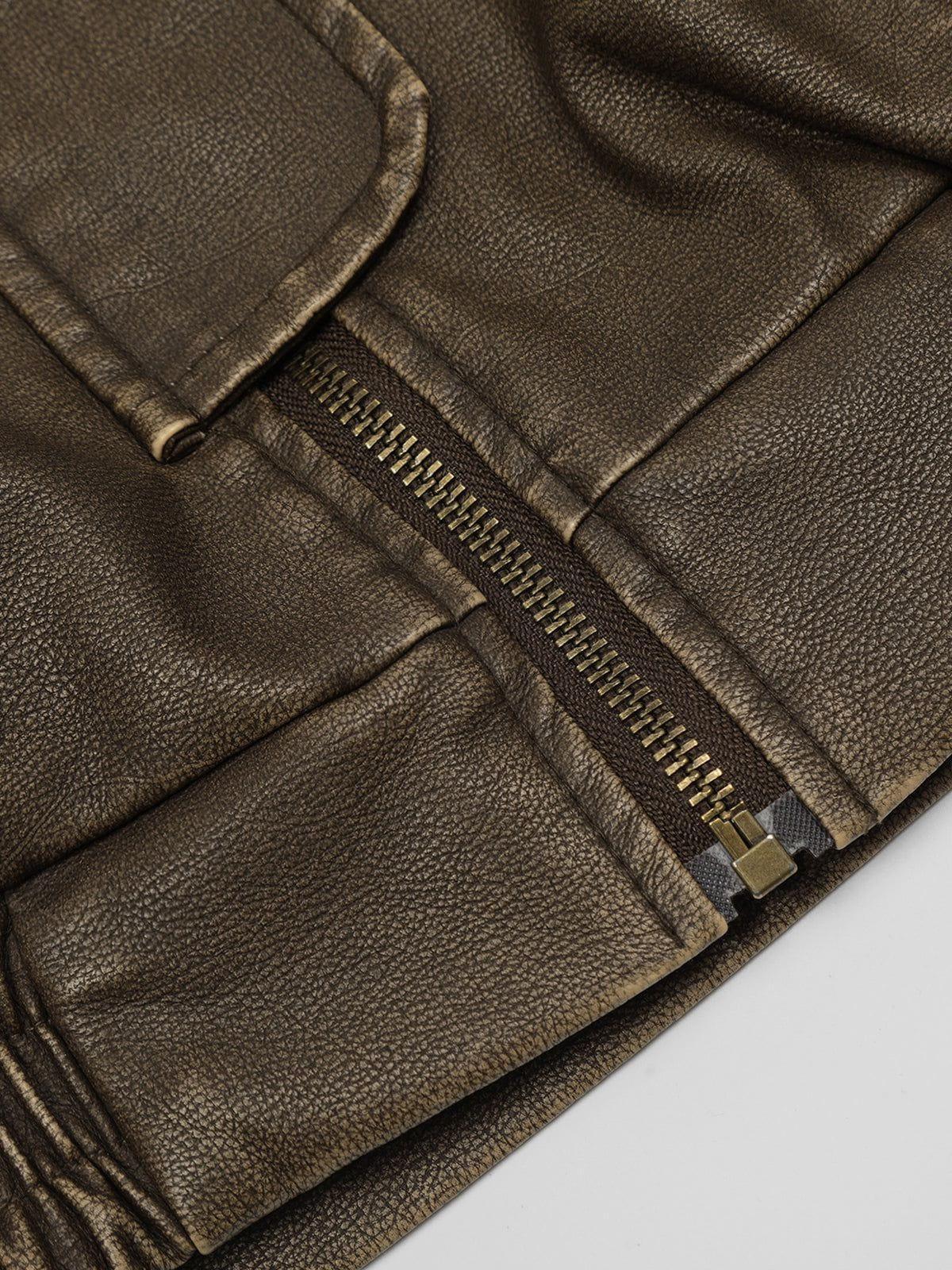 Aelfric Eden Multi-Pocket Faux Leather Jacket Product Image