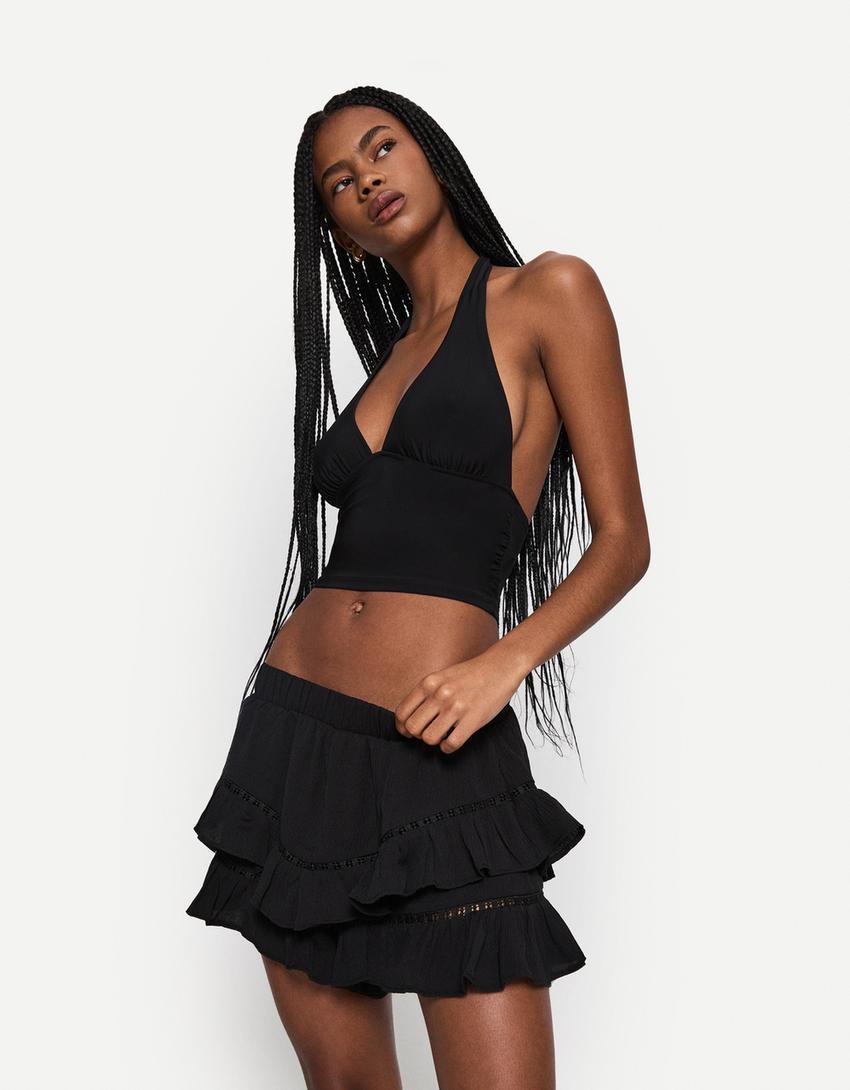 Gathered halter top Product Image