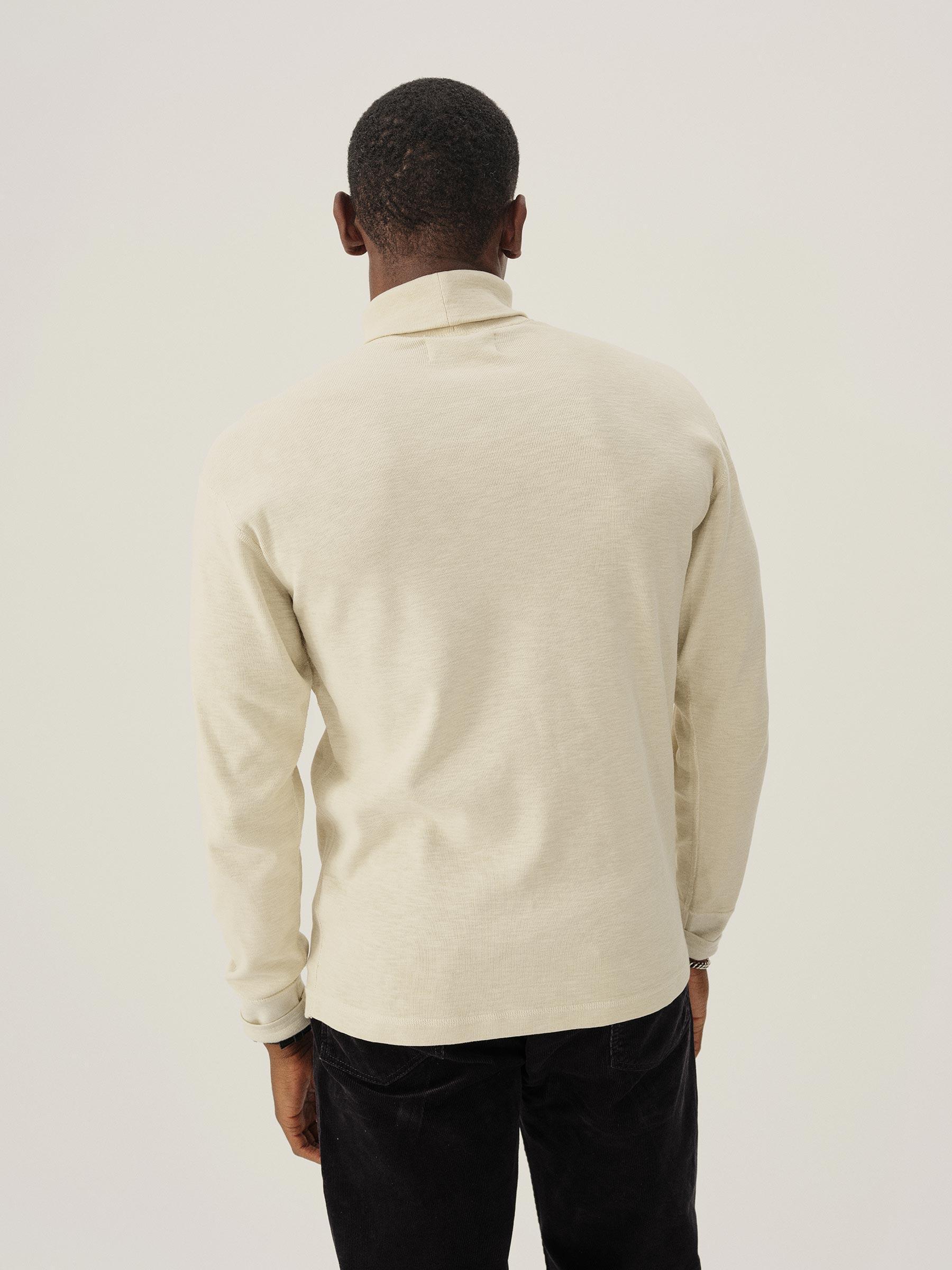 Worn White Sidewinder Rib Turtleneck Product Image