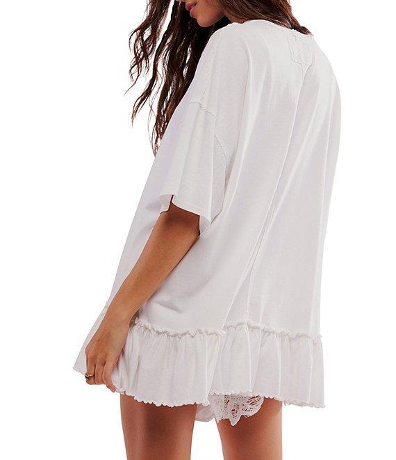 Free People We The Free Why Yes Tee Crew Neck Short Sleeve Oversized Tee Product Image