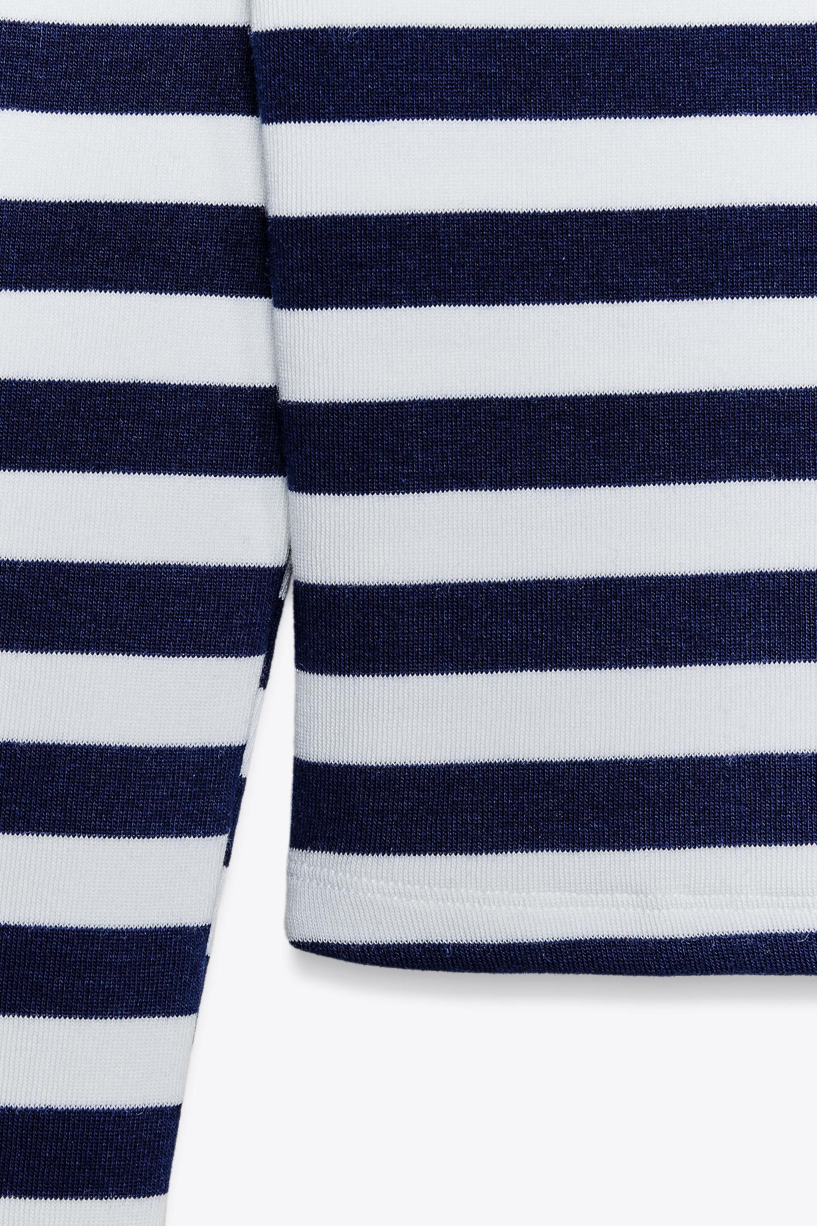 STRIPED COLD SHOULDER TOP Product Image