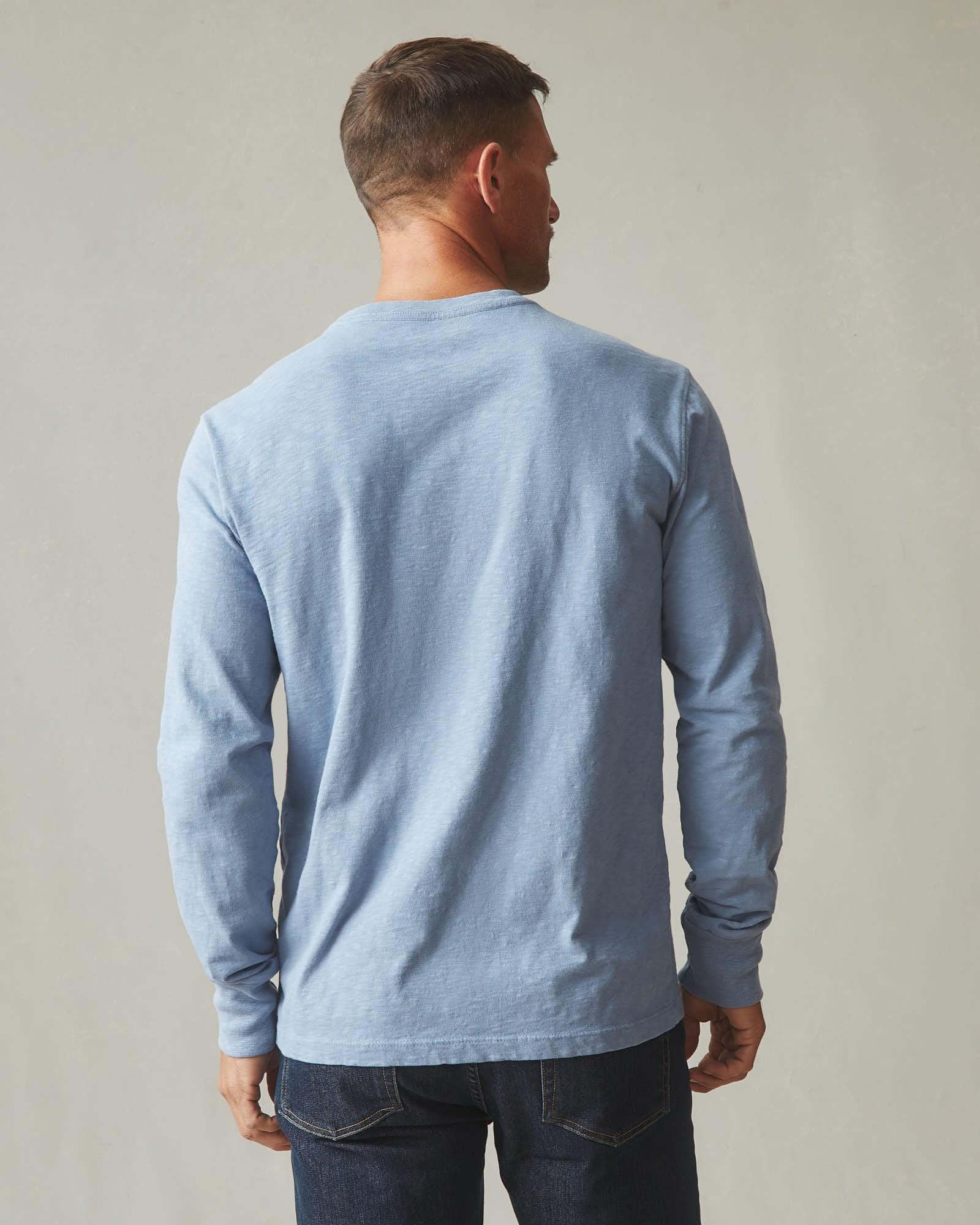 Premium Slub Crew Tee Long Sleeve - Beach Horizon Product Image