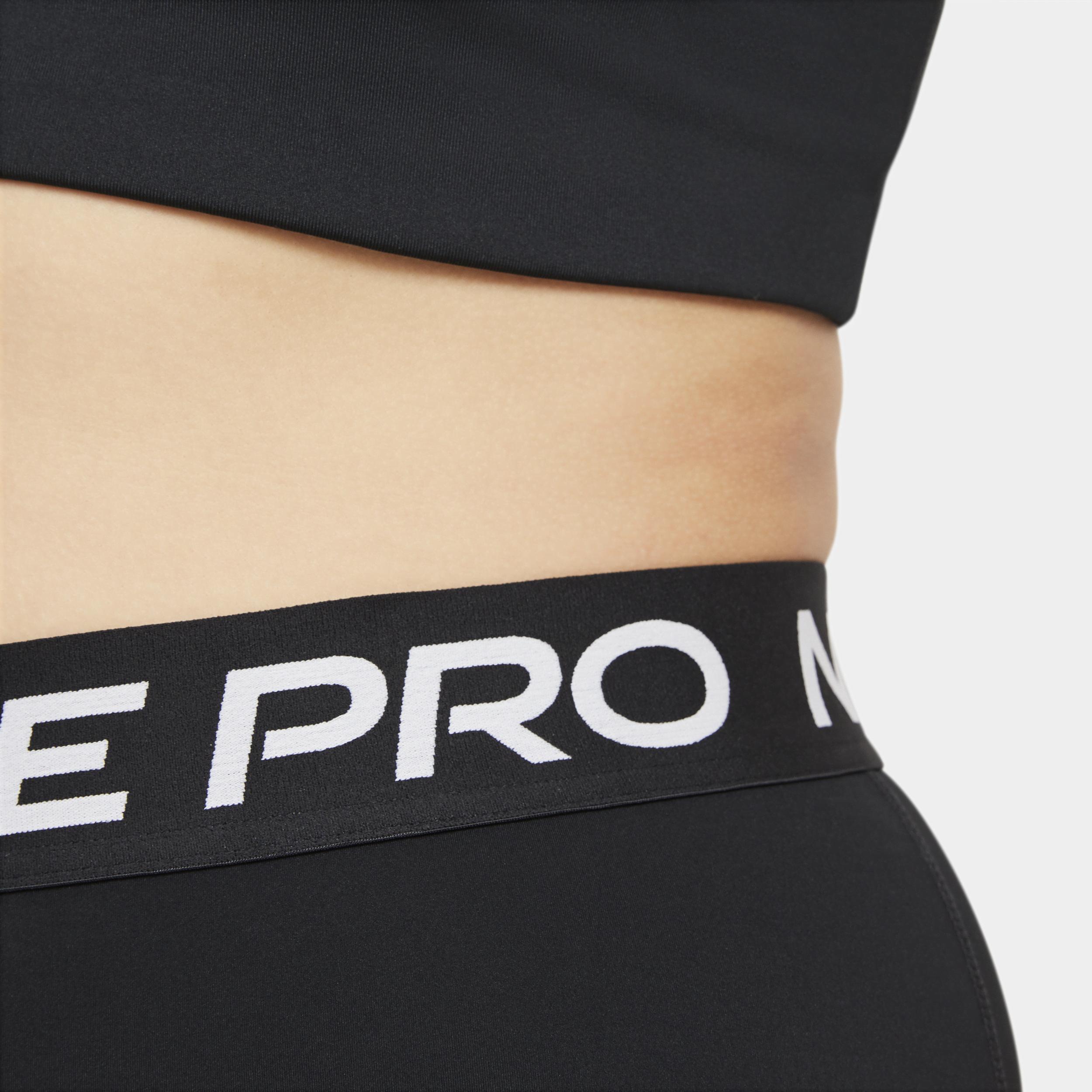 Women's Nike Pro Mid-Rise Crop Mesh-Panel Leggings Product Image