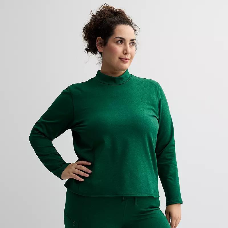 Plus Size Tek Gear® Warm Gear Mockneck Top, Women's, Size: 1XL, Mineral Black Product Image