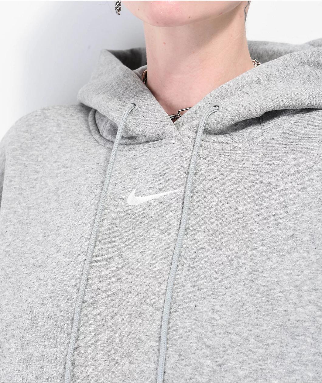 Nike Sportswear Phoenix Fleece Heather Grey Oversized Hoodie Product Image