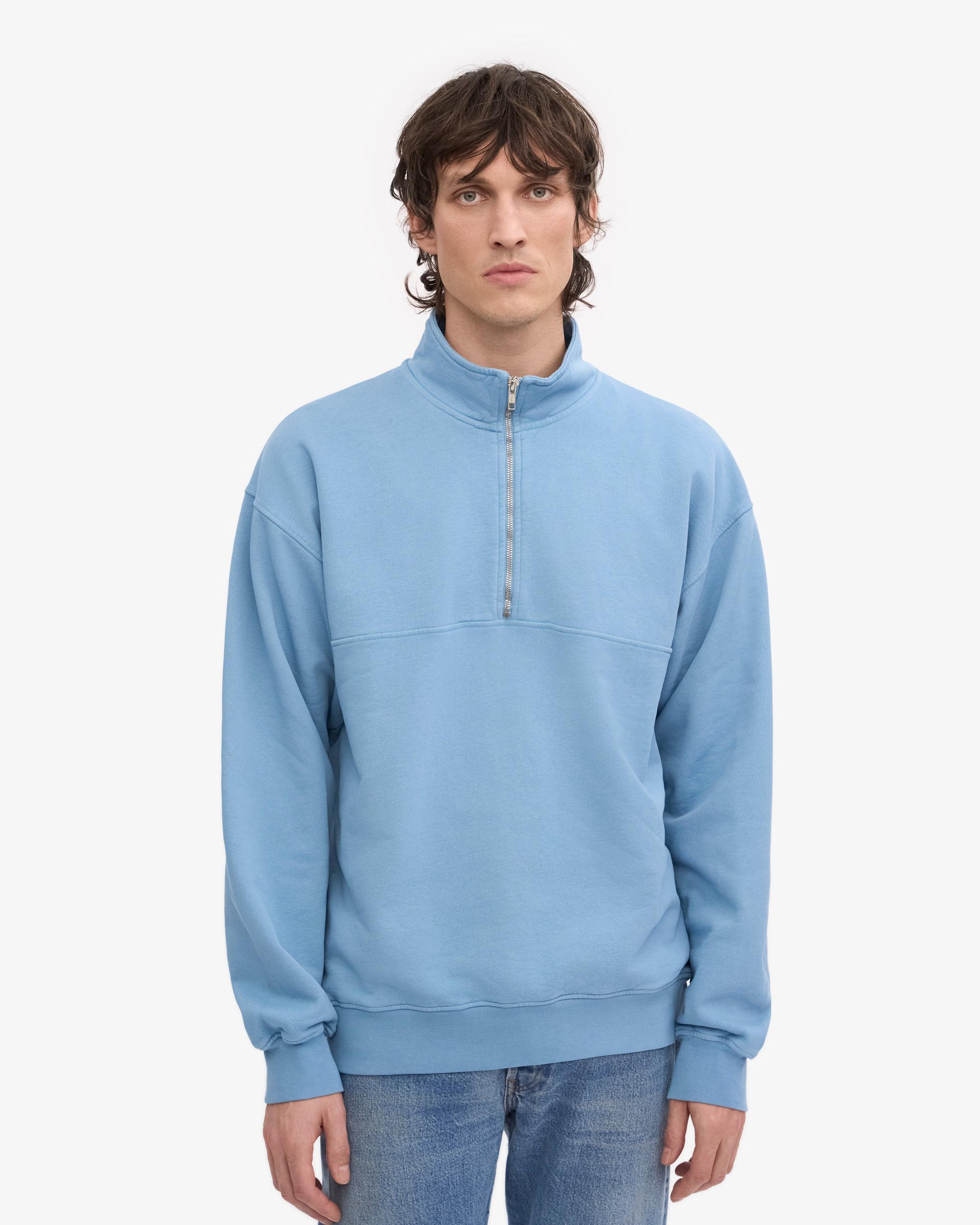 Organic Quarter Zip - Seaside Blue Product Image