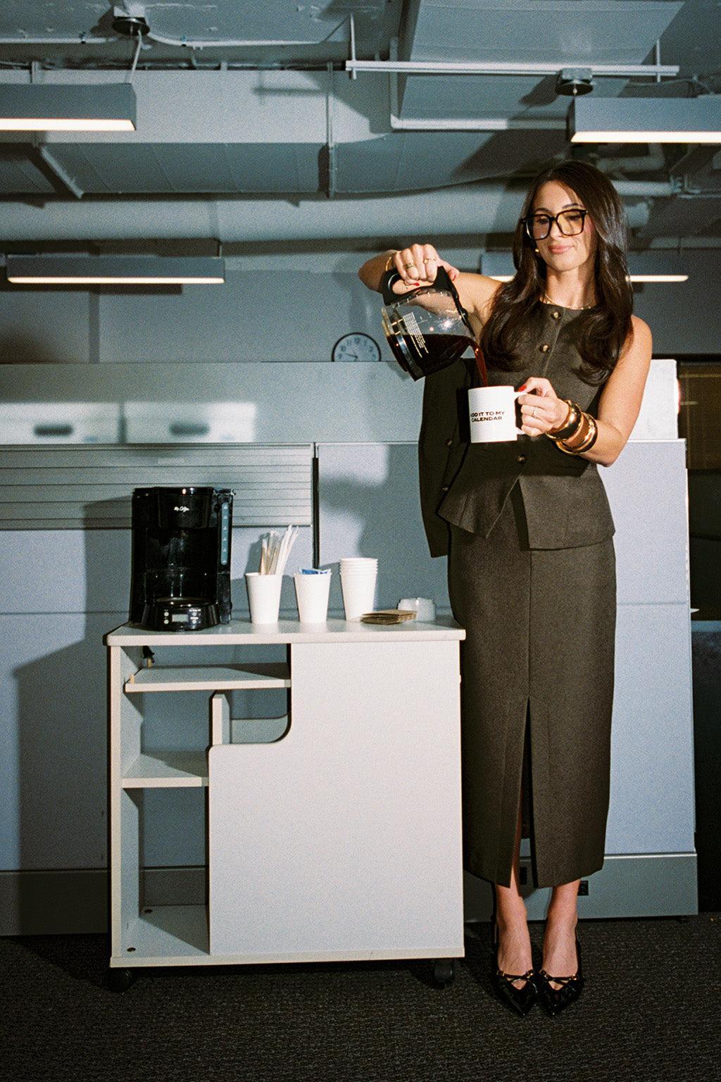 Tory Mocha Twill Button Front Sleeveless Top Product Image