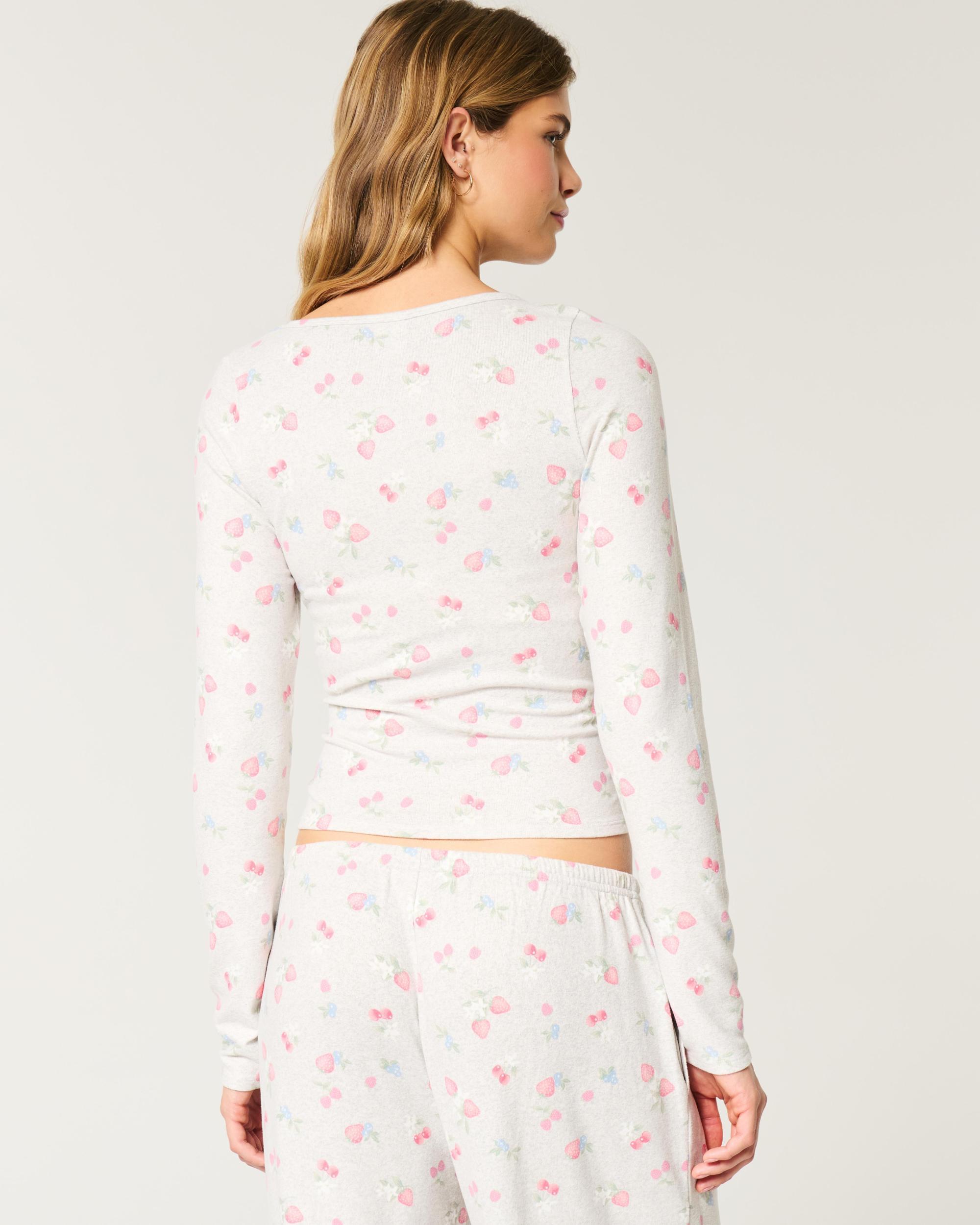 Cozy Berry Pattern Pajama Top Product Image