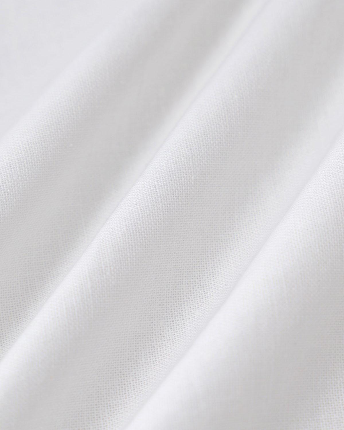 White Square Neck Button Lace Blouse Product Image