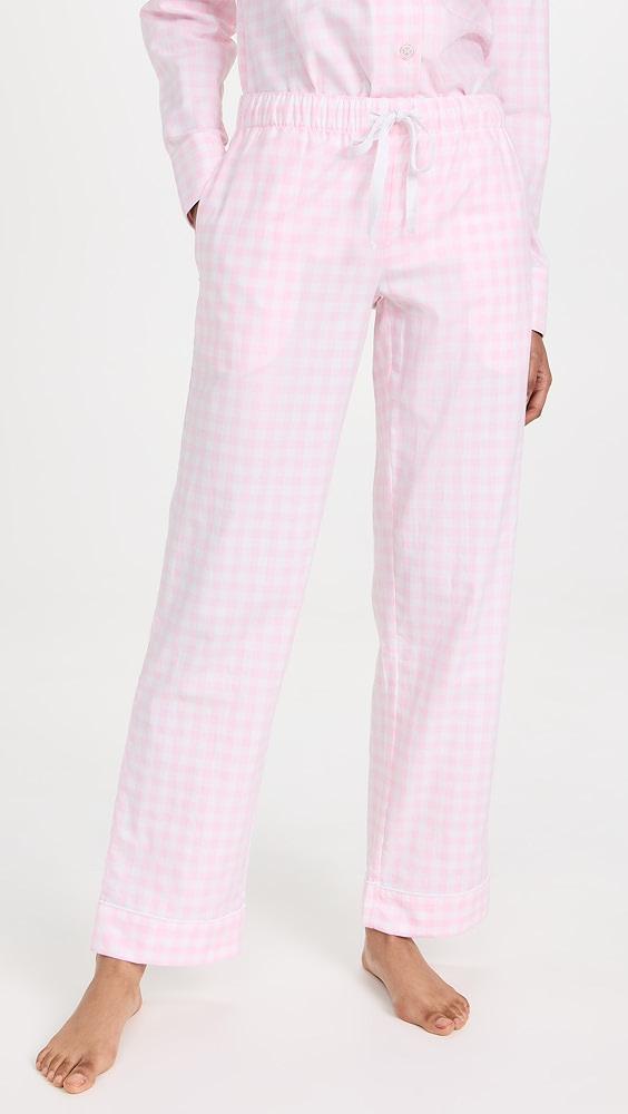 Petite Plume Pink Gingham Pajama Set | Shopbop Product Image