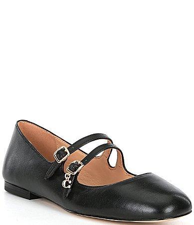 COACH Whitley Leather Double Strap Mary Jane Flats Product Image