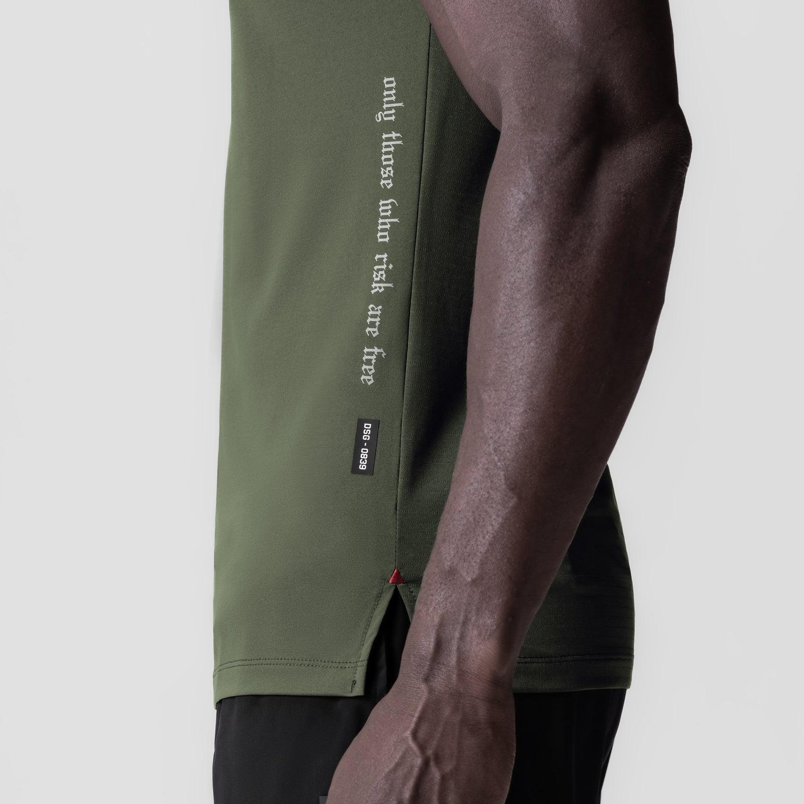 0839. 3D-Lite® 2.0 Lycra® Fitted Tee - Olive "OTWR" Product Image
