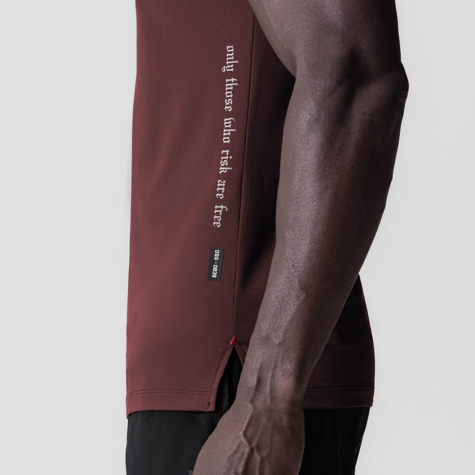 0839. 3D-Lite® 2.0 Lycra® Fitted Tee - Crimson "OTWR" Product Image