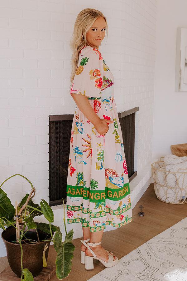 Shangri La Gardens Midi Dress Product Image