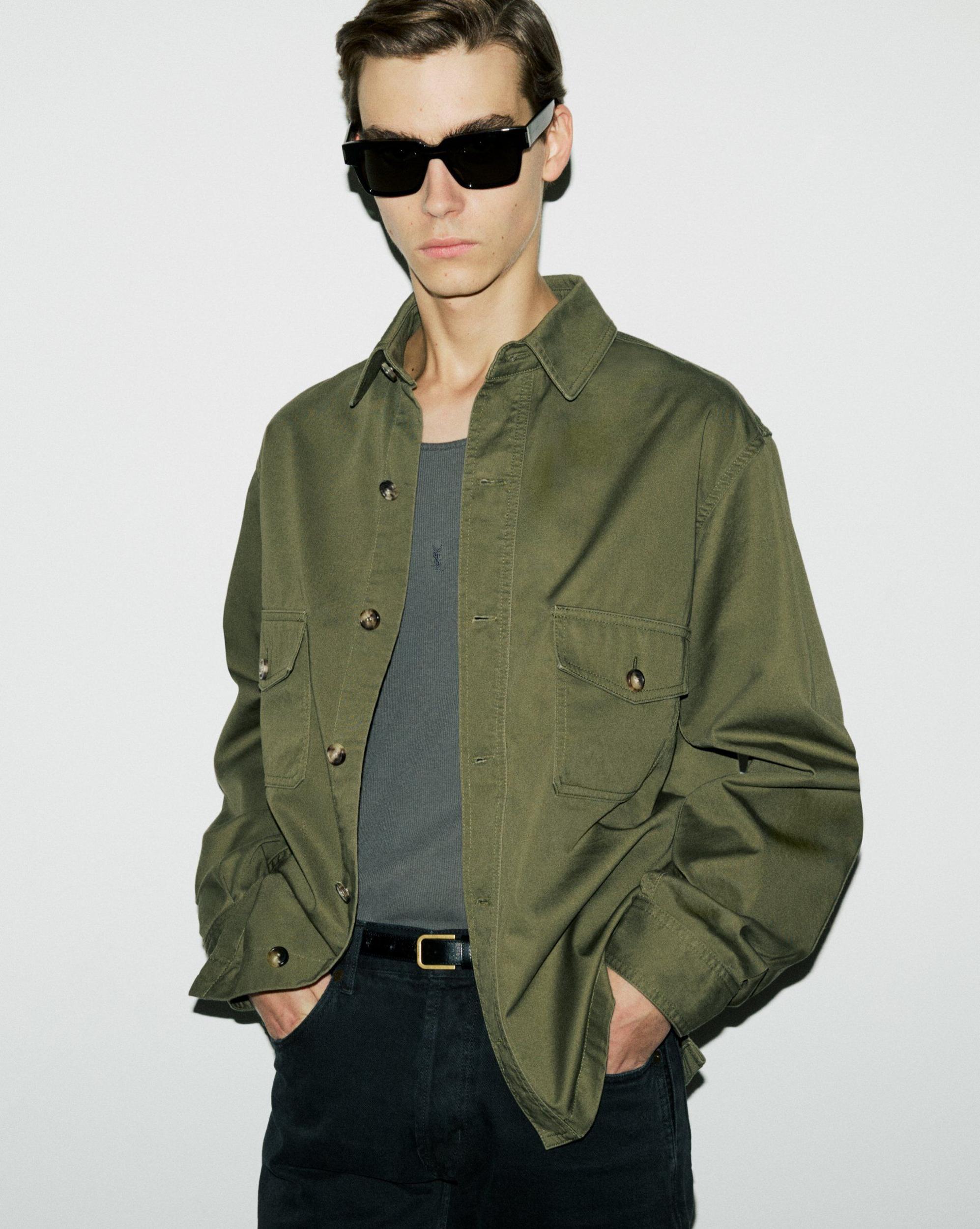 overshirt in cotton twill Product Image