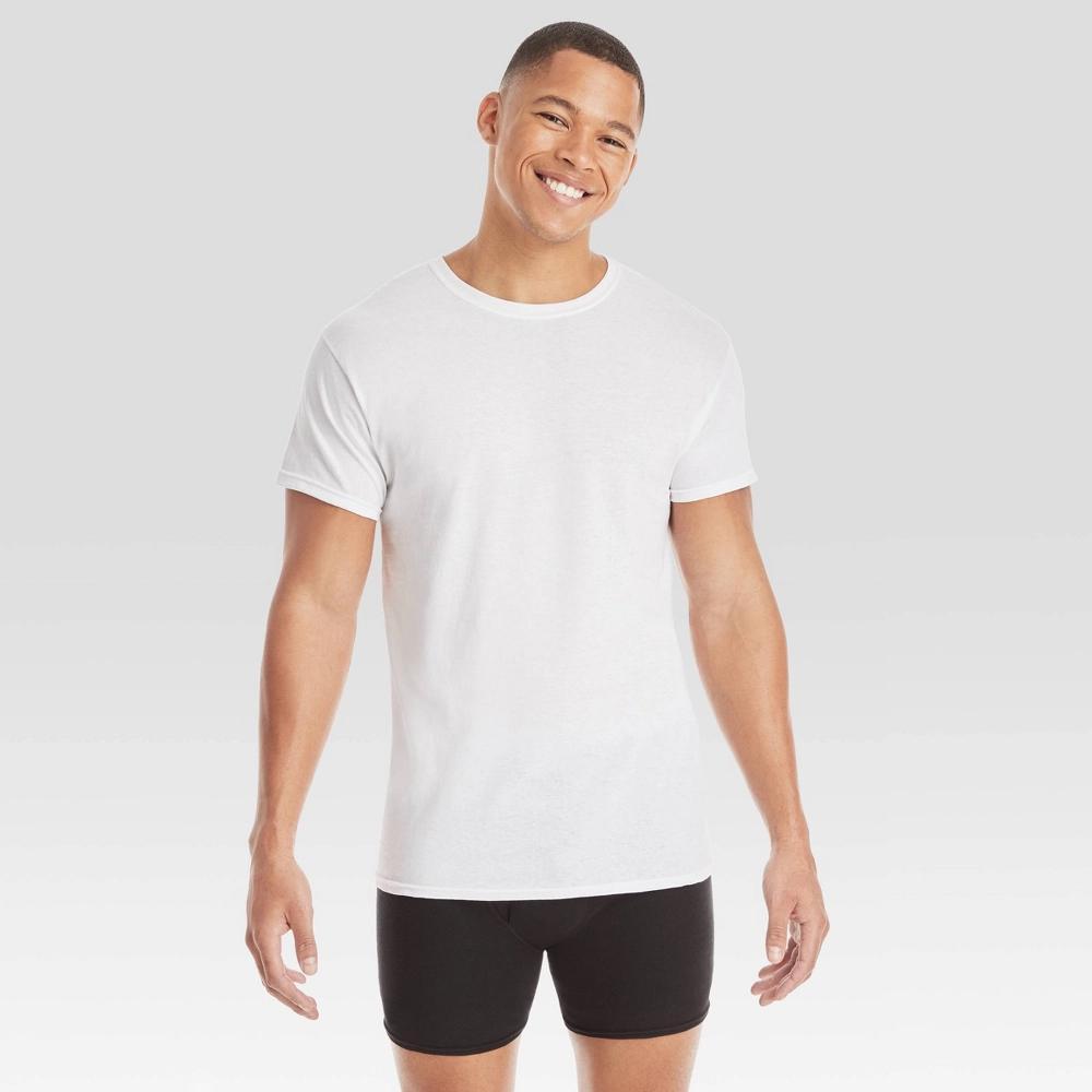 Hanes Mens Cotton Undershirt Super Value Pack, Moisture-Wicking, White, 10-pack XL Product Image