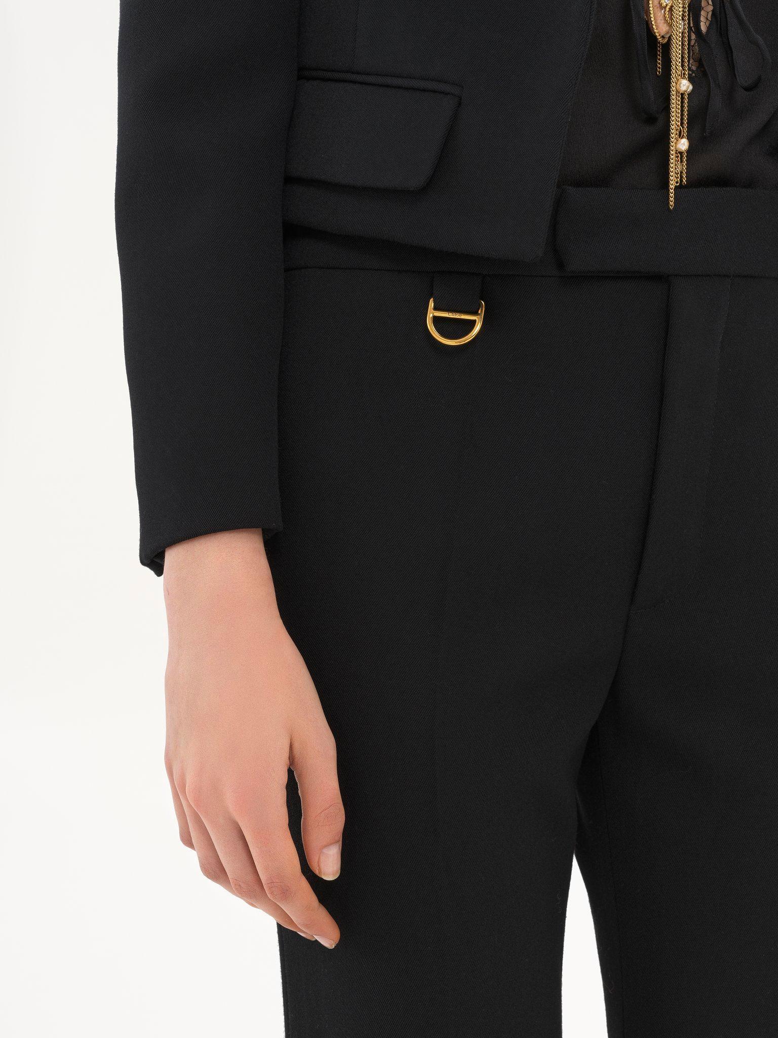 Flared tailored pants in wool gabardine Product Image