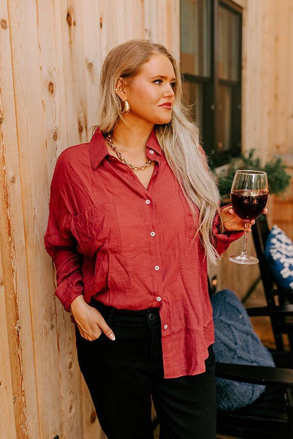 Sunny Saturday Shift Top In Wine Curves Product Image