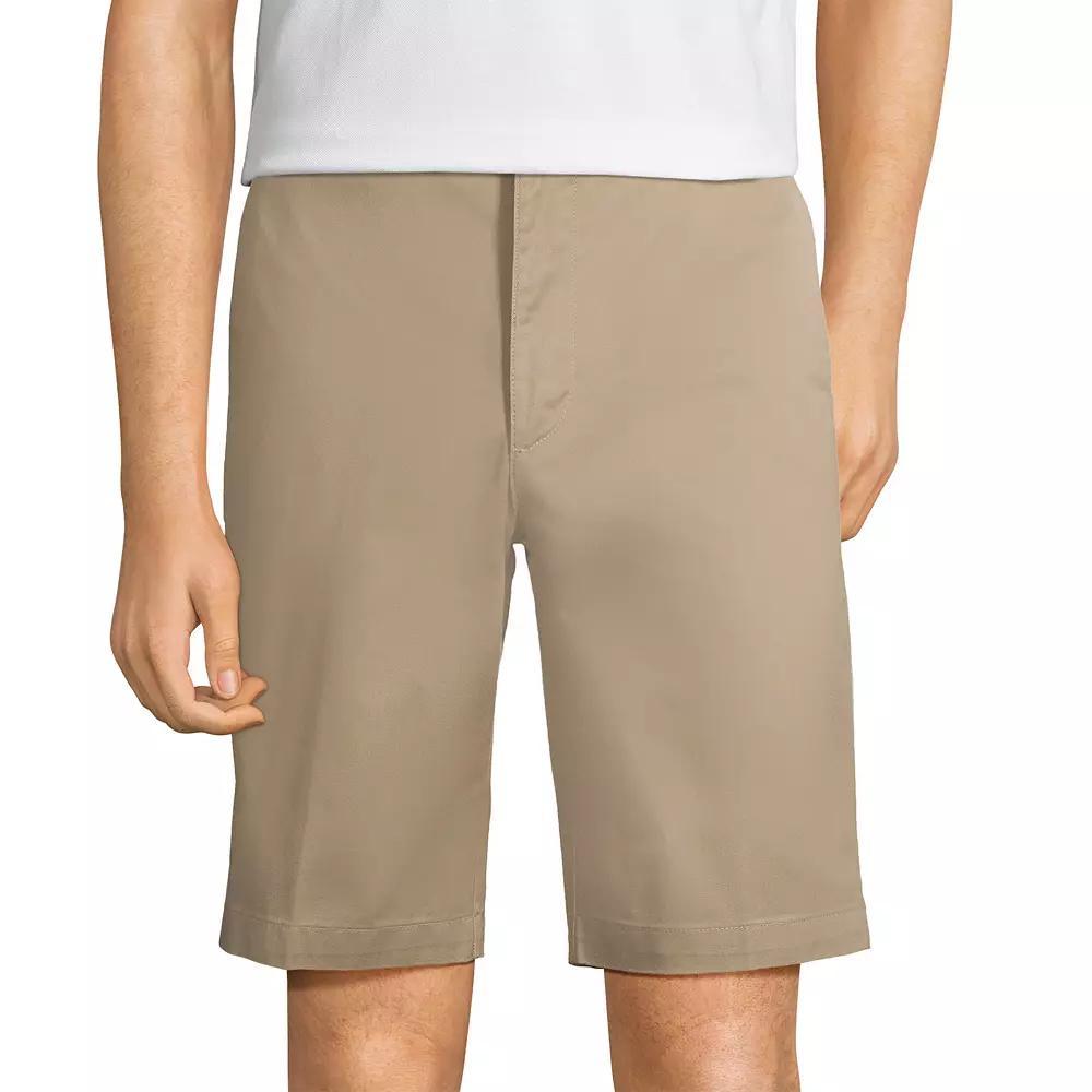 Men's Lands' End Plain Front Wrinkle-Resistant Chino Shorts, Size: 32, Arctic Gray Product Image