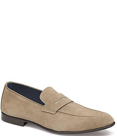 Johnston  Murphy Collection Mens Taylor Suede Penny Loafers Product Image