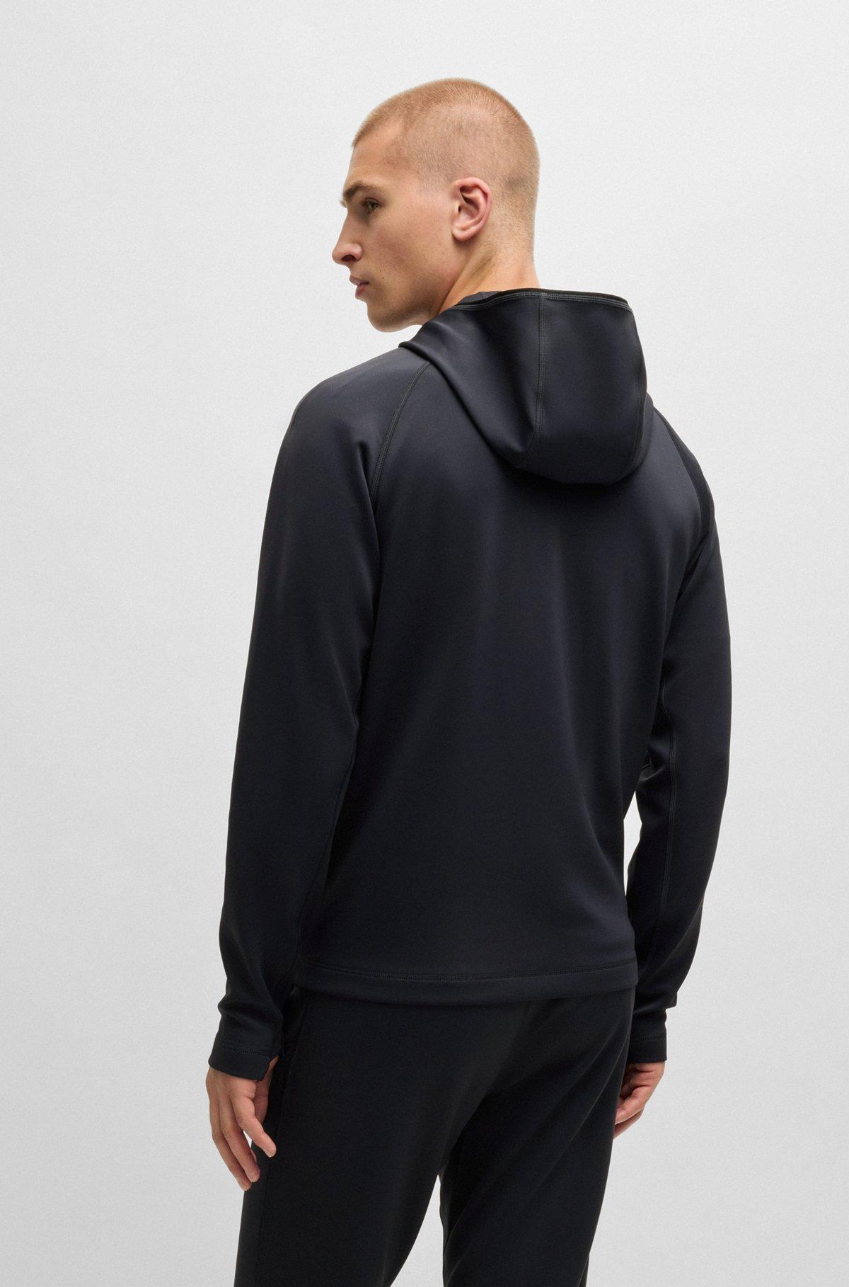 Active stretch zip-up hoodie with moisture management Product Image
