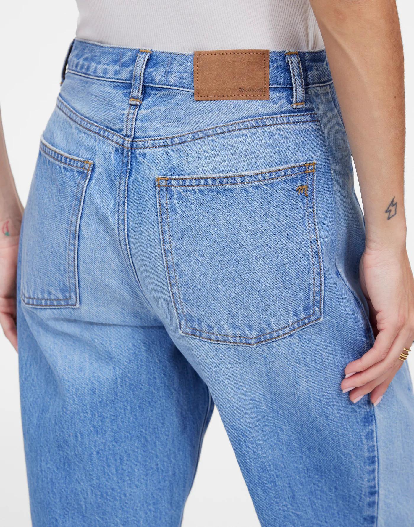 Pieced Barrel-leg Jeans in Redlands Wash Product Image