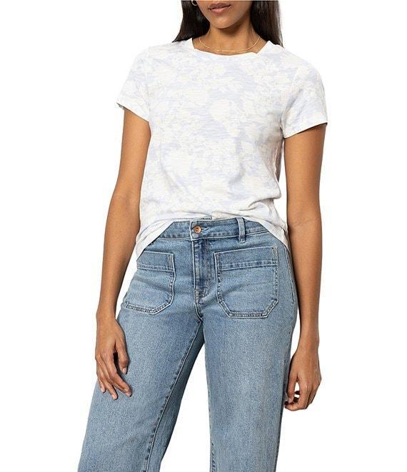 Sanctuary The Perfect Tee Floral Print Crew Neck Knit Top Product Image