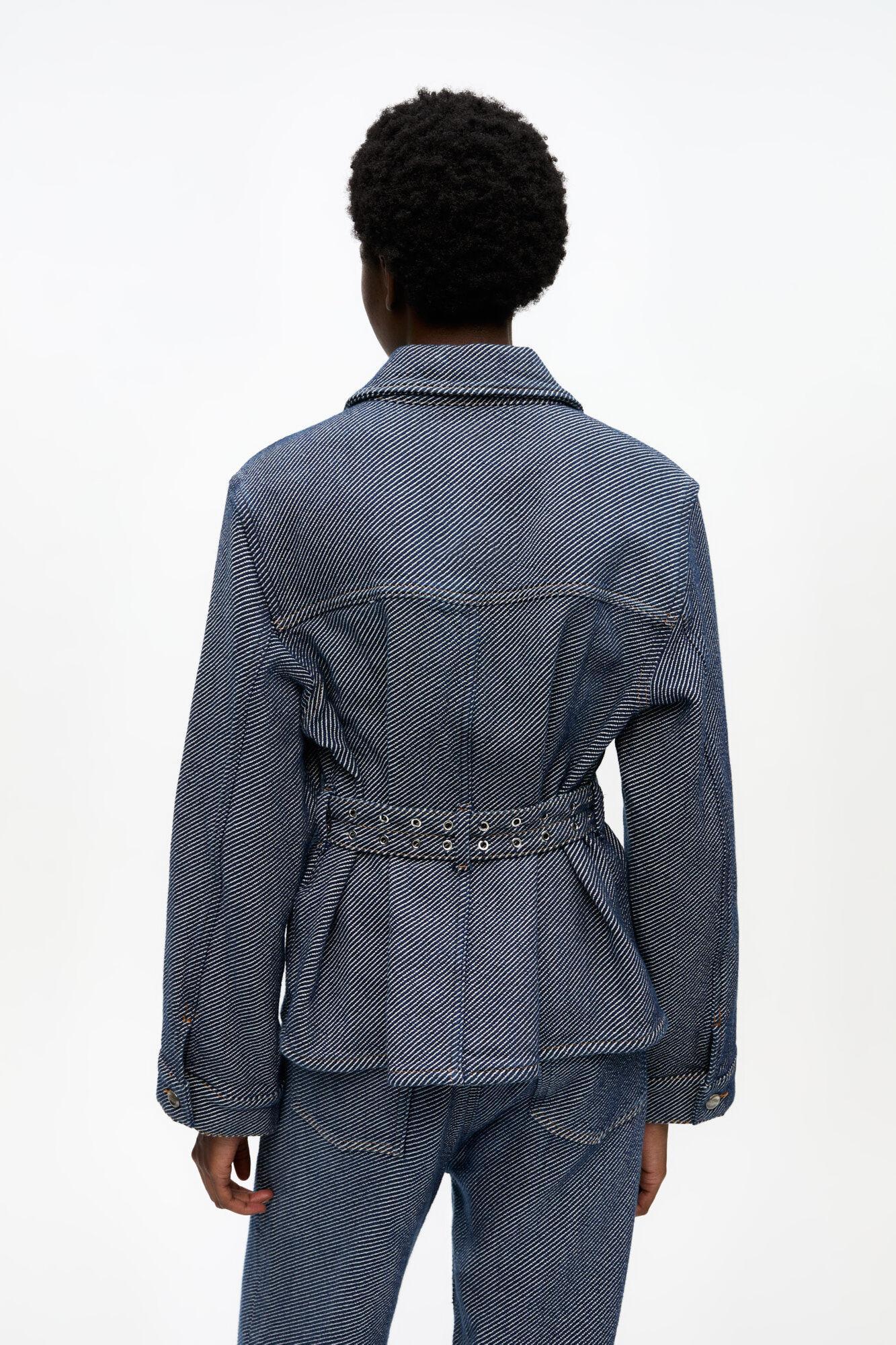 Blue Twill Denim Jacket Product Image