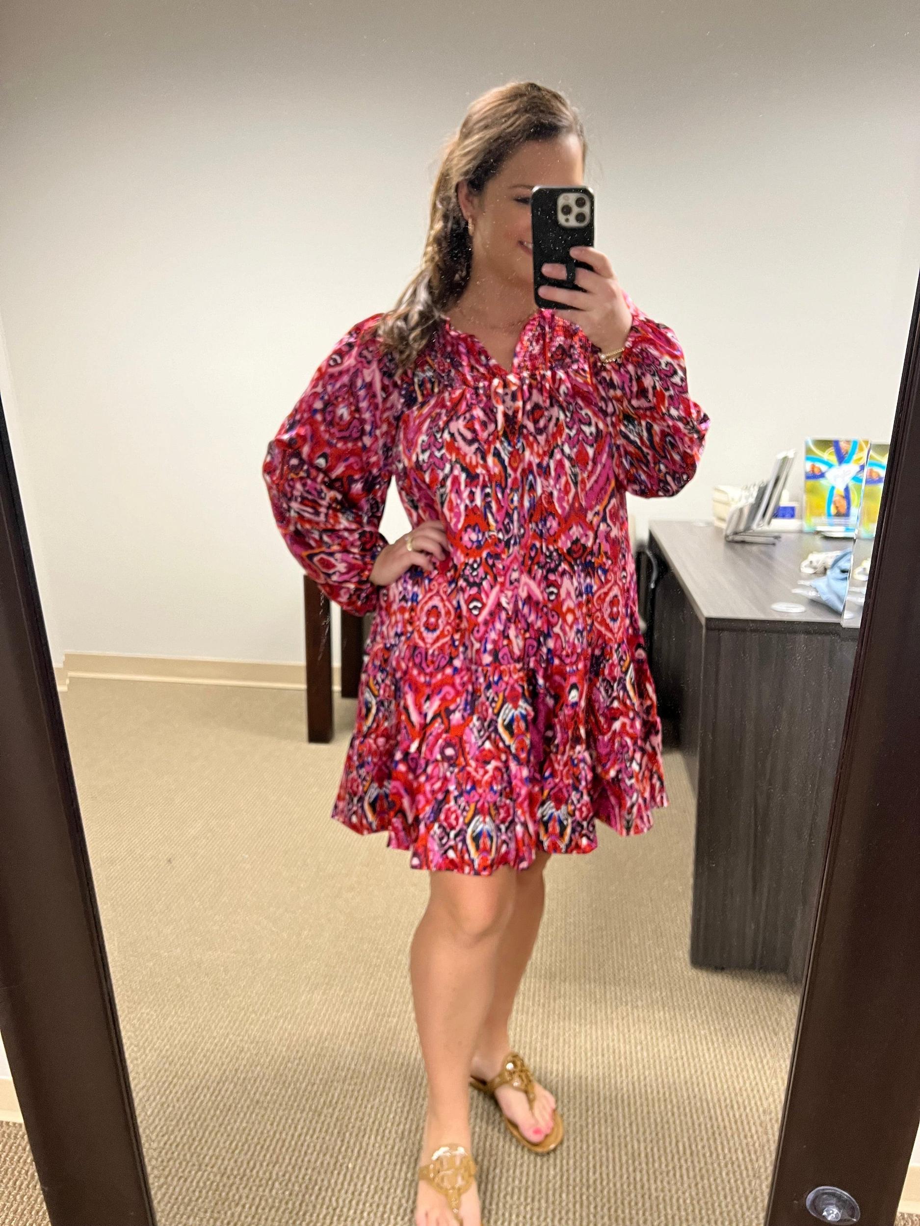 Abstract Dress- Pink Product Image