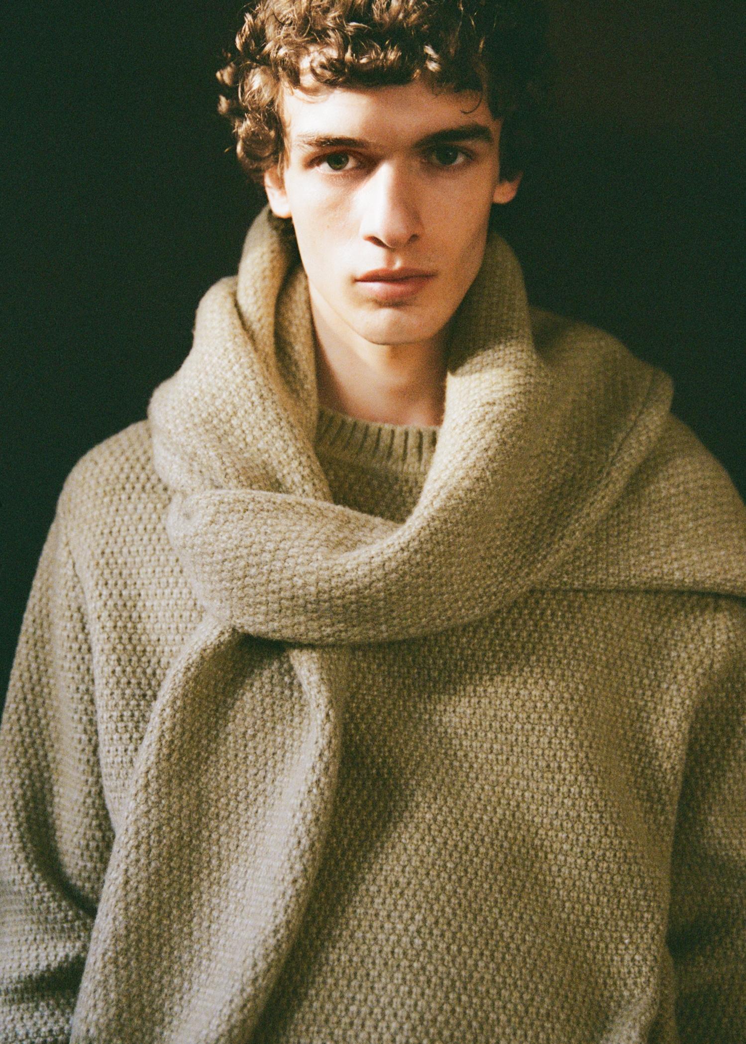 Structured knitted sweater - Men | MANGO USA Product Image