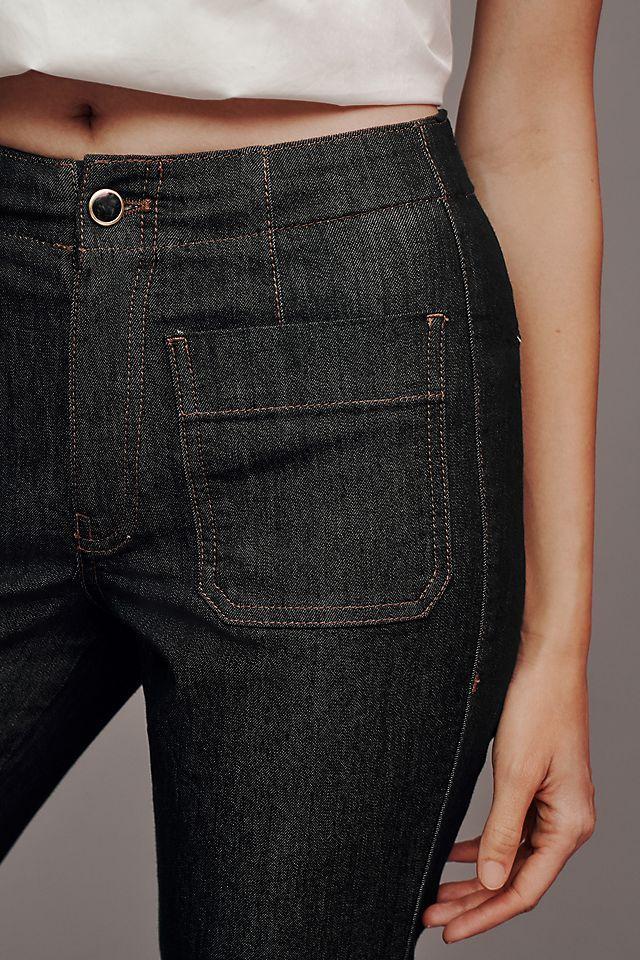 Maeve Cuffed Crop High-Rise Straight-Leg Jeans Product Image