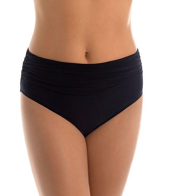 Magicsuit Solid Jersey Brief Shirred Swim Bottom Product Image