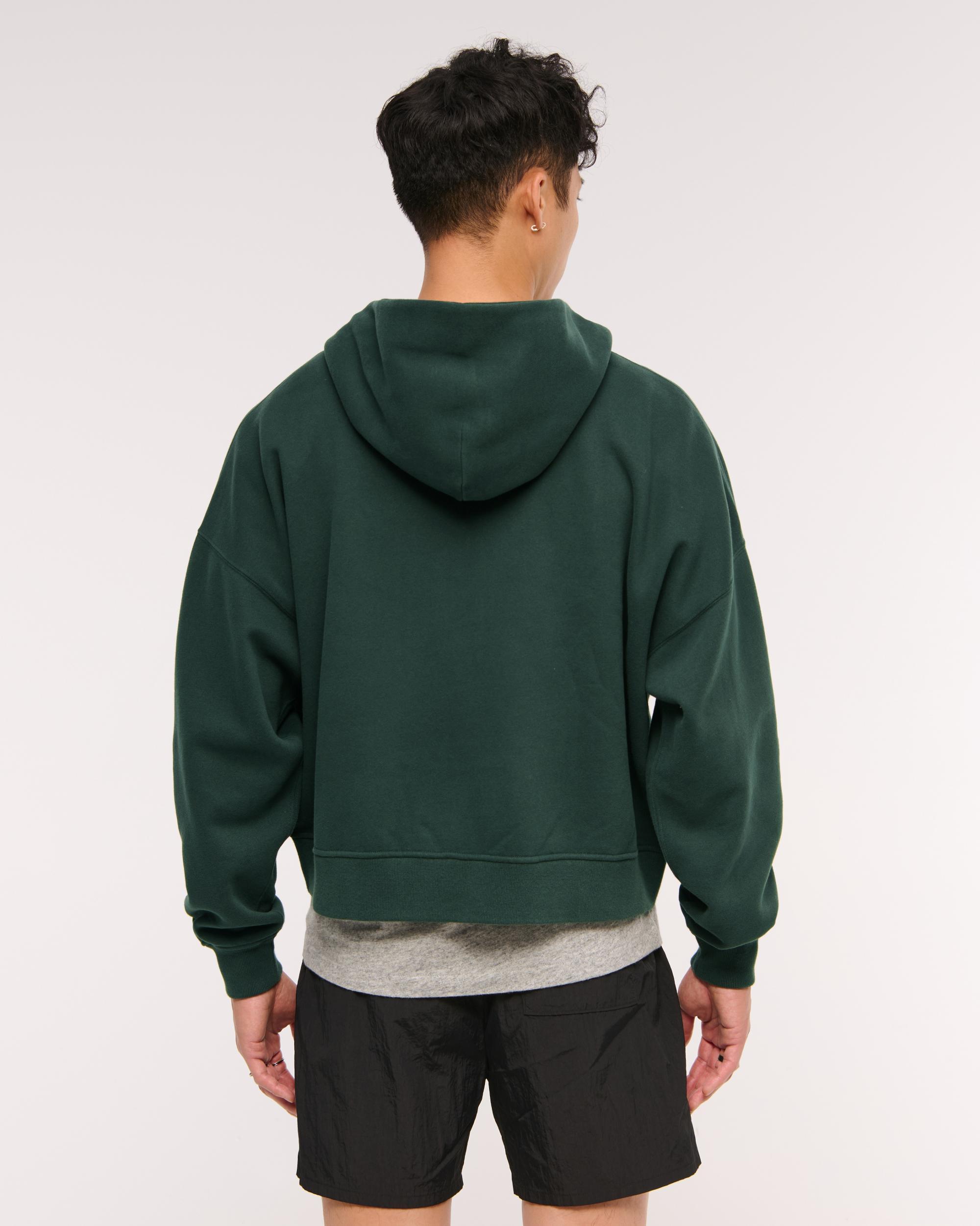 Cropped Essential Full-Zip Hoodie Product Image